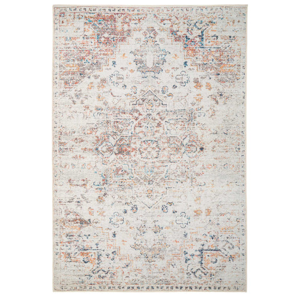 Kukoon Beige Multicolour Distressed Persian Style Traditional Rug Wayfair.ie